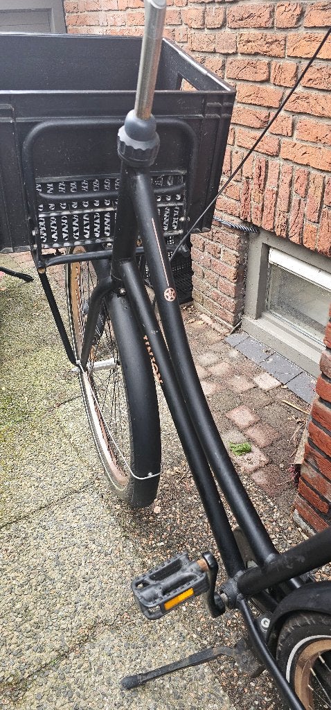 Zwarte Union Transportfiets 150 euro☀️incl. Accessoires, Fietsen en Brommers, Fietsen | Heren | Herenfietsen, Terugtraprem, Gebruikt