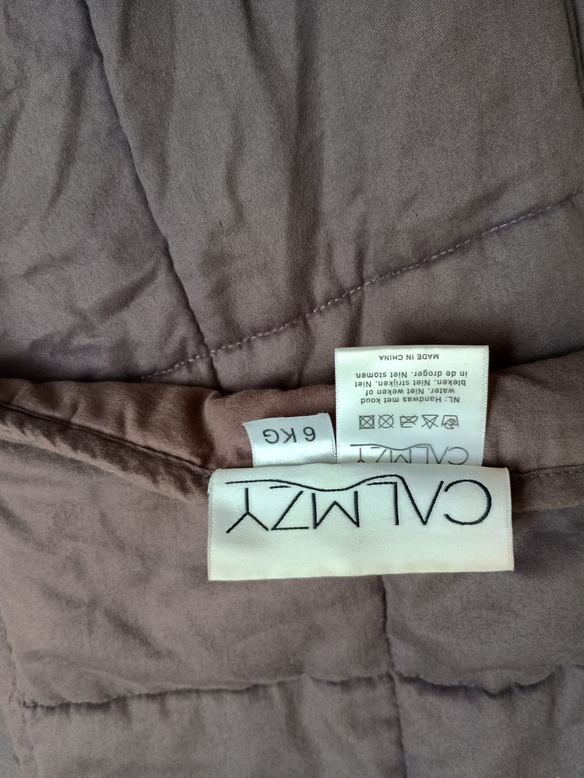 Calmzy verzwaringsdeken 6 kg, Ophalen, Eenpersoons, Grijs, Deken of Dekbed