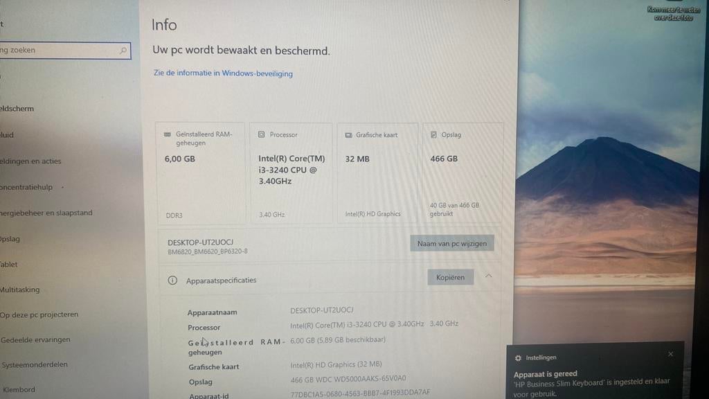 Complete desktop PC ASUS met WIN10 en WiFi, Gebruikt, Met monitor, Ophalen of Verzenden, Asus.