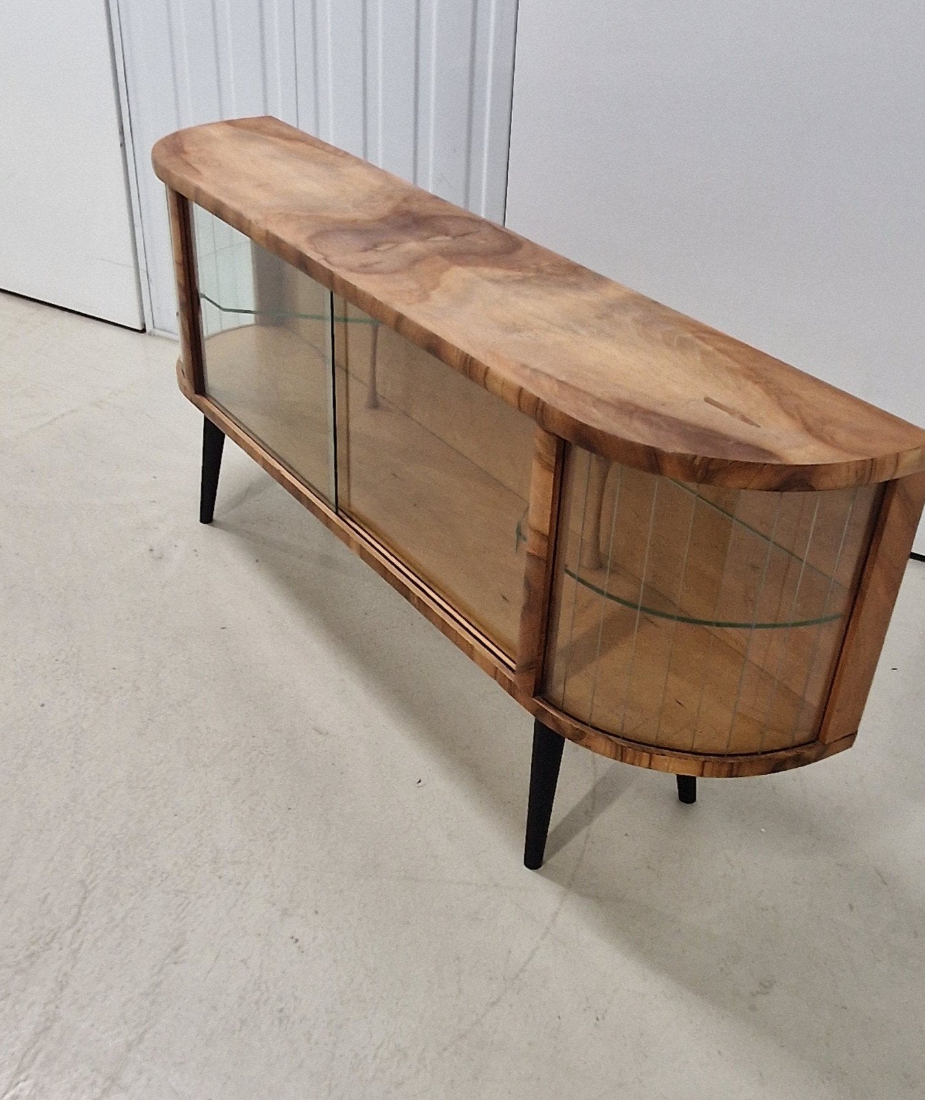 Prachtige Vintage Vitrinekast Jaren '50 60, Ophalen