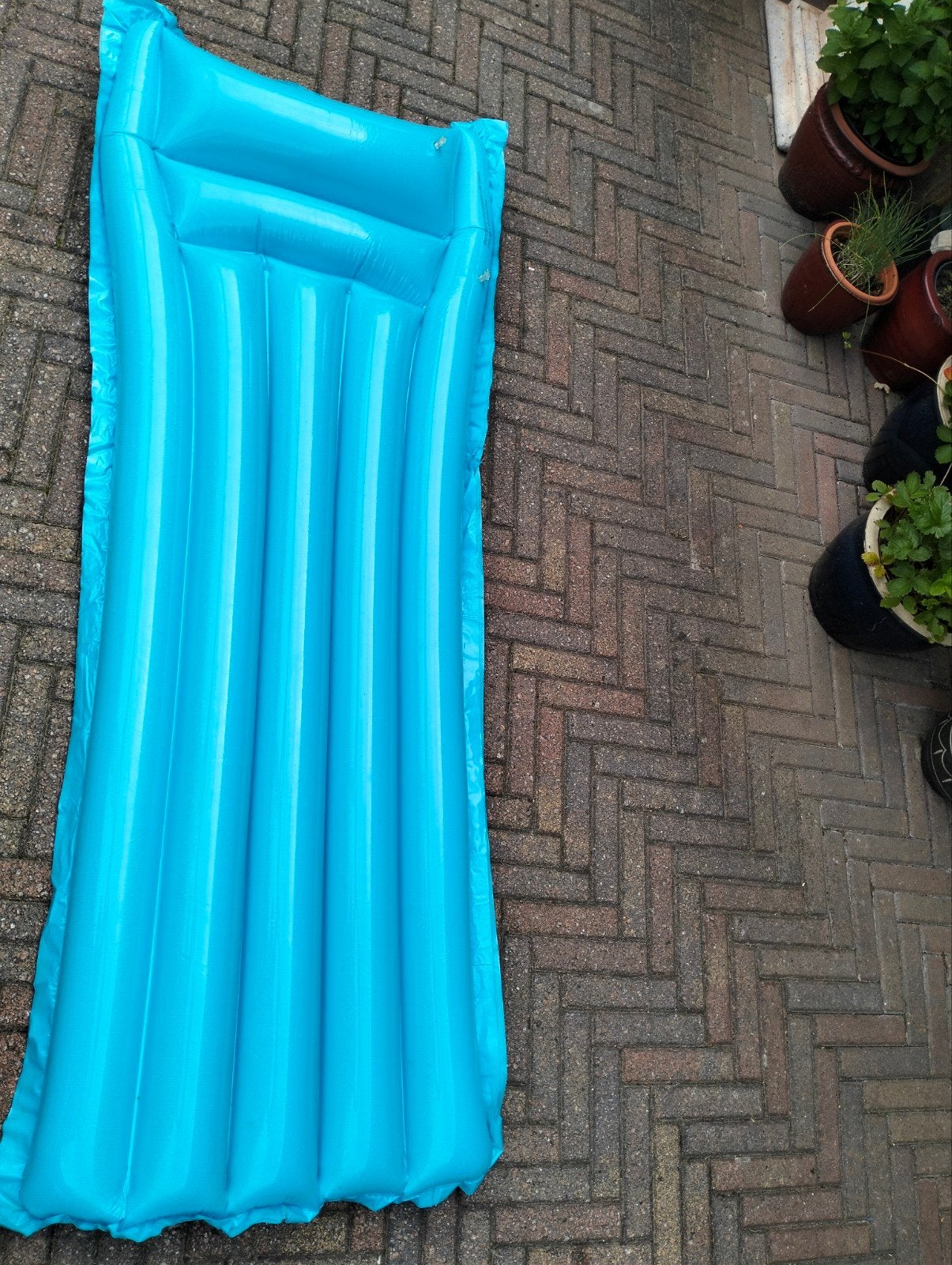 blauw luchtbed, Ophalen of Verzenden, Gebruikt