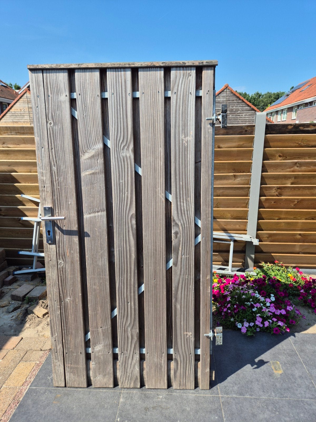 poort deur, schutting deur, Ophalen, Hout, Minder dan 3 meter, 1 tot 2 meter
