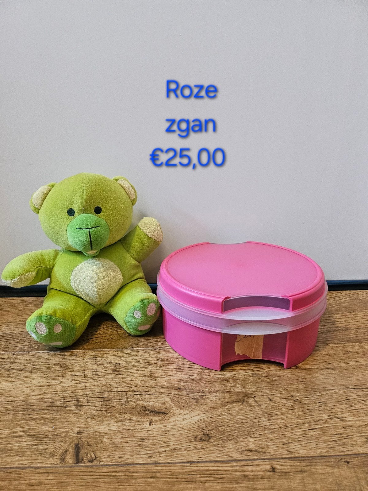 Tupperware roze vensterdoos koektrommel €25,00, Overige kleuren, Bewaardoos, Ophalen of Verzenden, Zo goed als nieuw