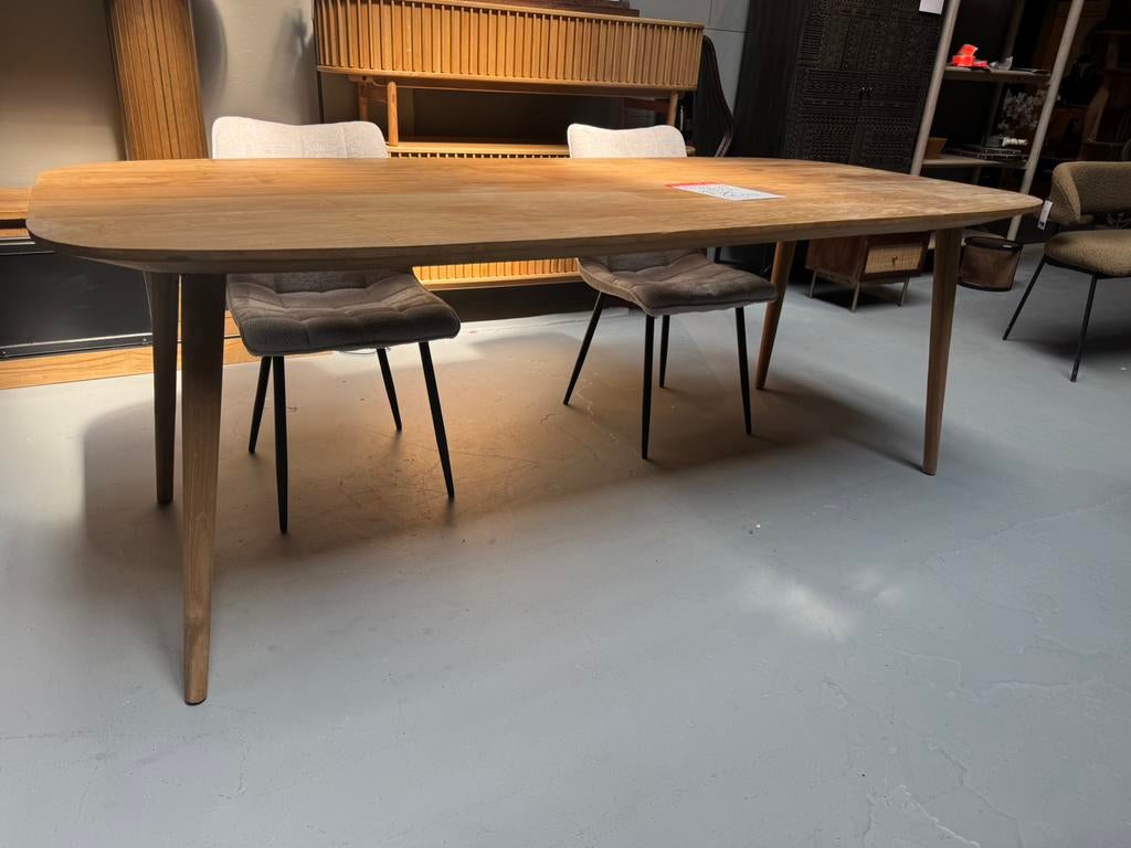 Teak tafel Eleonora Tabassum 220 cm, Ophalen, 100 tot 150 cm, Teakhout, Vijf personen of meer