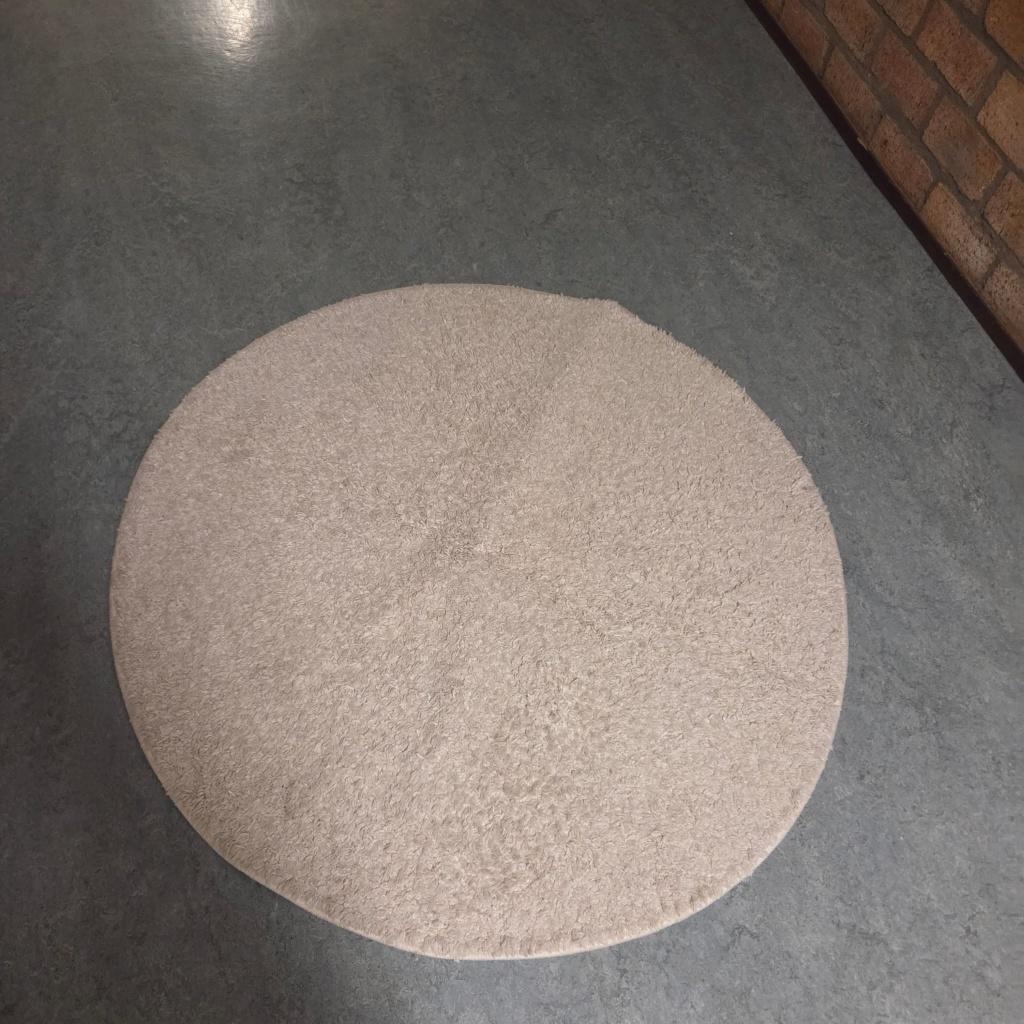 Rond wit creme vloerkleed, Ophalen, Zo goed als nieuw, Wit, Rond