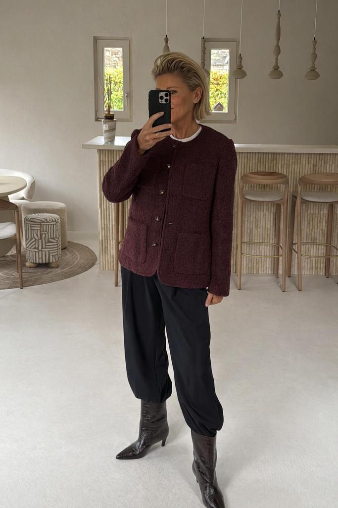 Berenice burgundy Verona jasje. Maat 38, Kleding | Dames, Maat 38/40 (M), Berenice, Verzenden, Zo goed als nieuw
