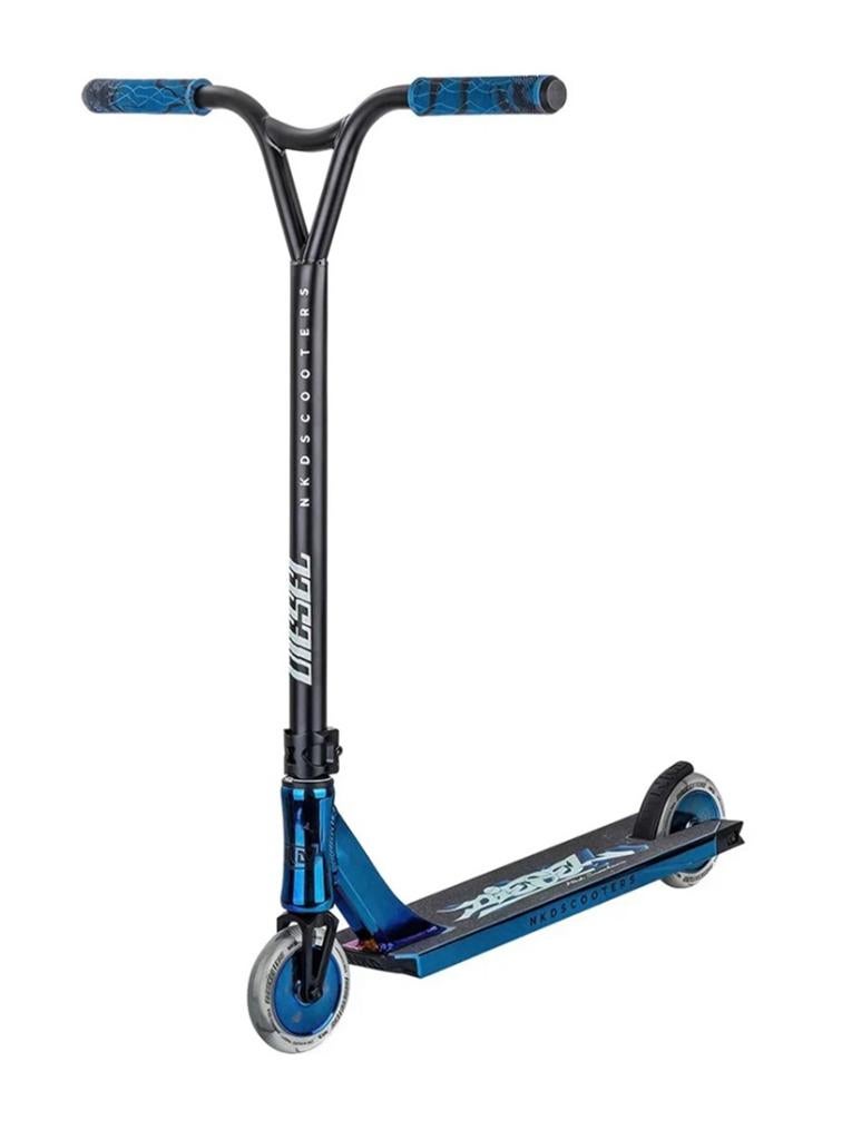 NKD Diesel Stuntstep - Blauw/Zwart, bijna nieuw!, Fietsen en Brommers, Steps, Zo goed als nieuw, Gewone step, Ophalen