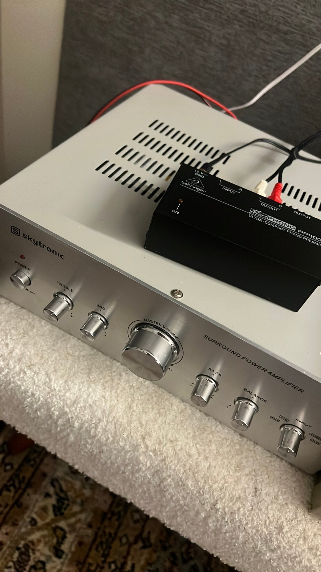 Skytone Versterker met Behringer MicroPHONO PP400, Gebruikt, Ophalen, Overige merken, Minder dan 60 watt