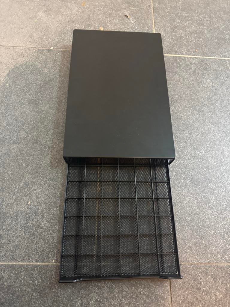 Nespresso capsulehouder - Zwart metalen lade, Ophalen of Verzenden, Zwart, Metaal, Overige merken