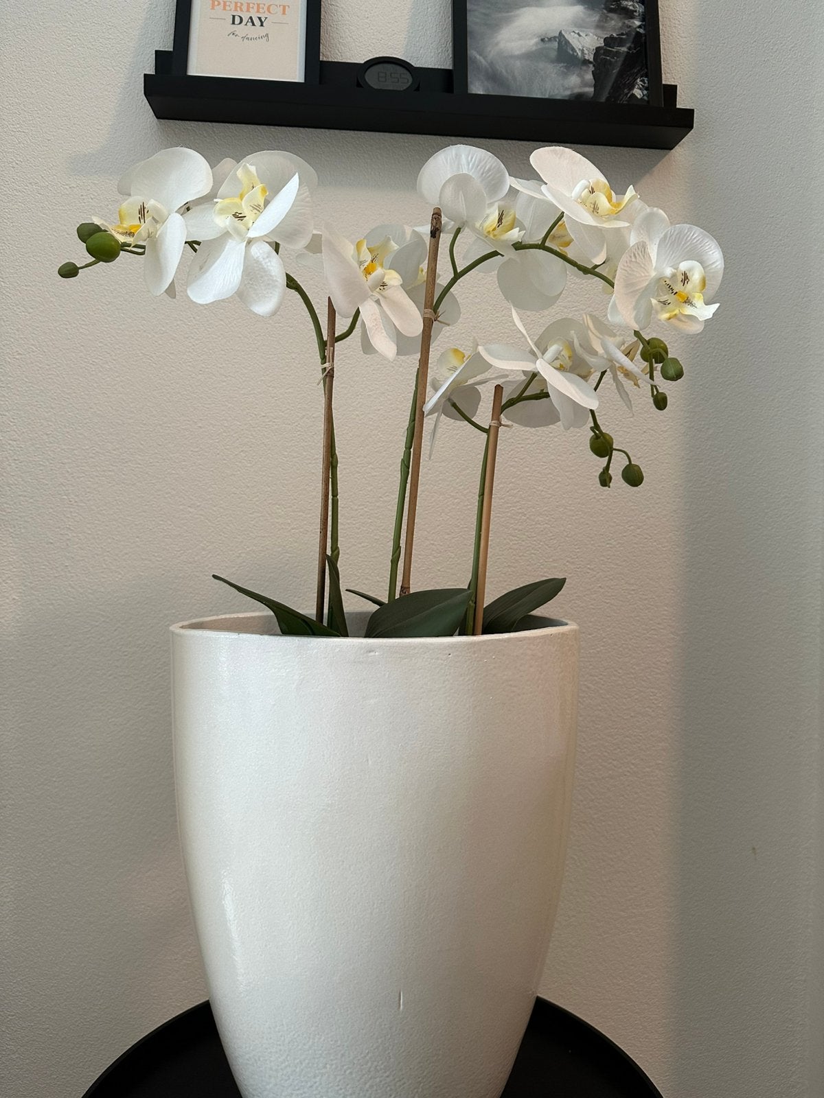 2 hoge witte potten, Huis en Inrichting, Ophalen, Zo goed als nieuw