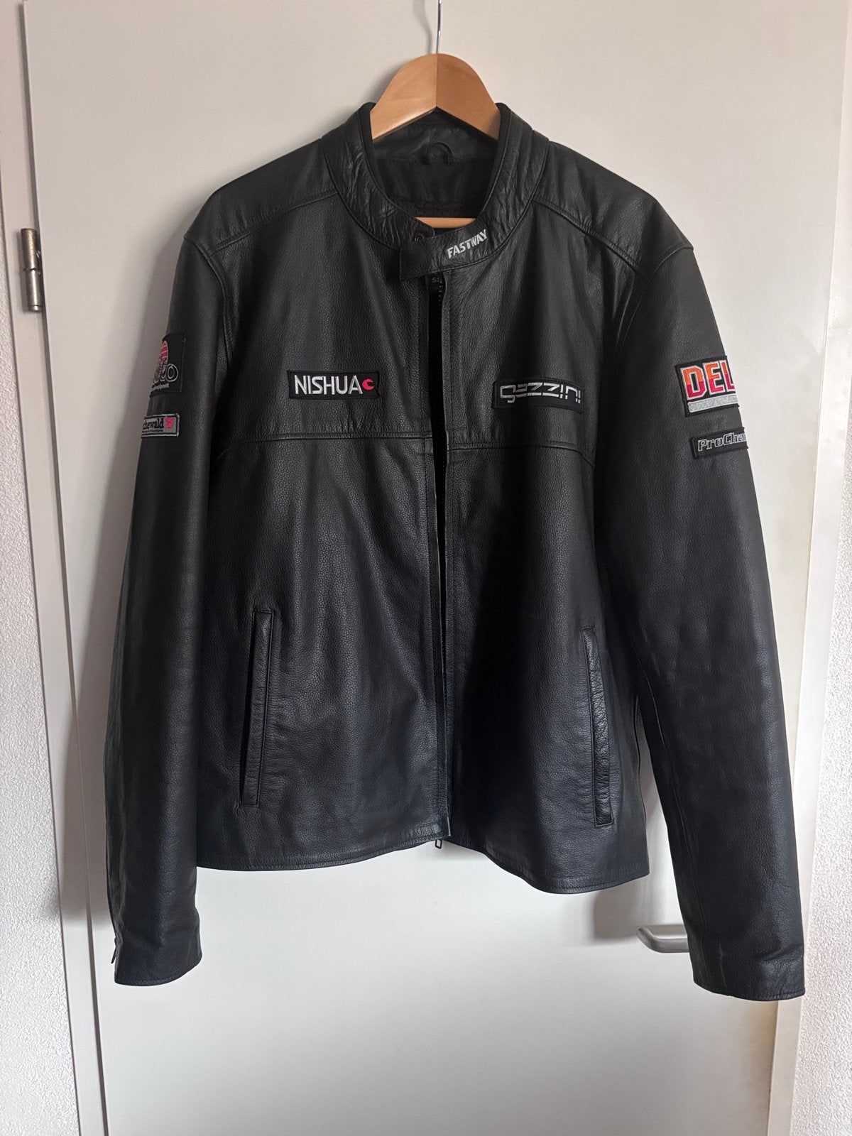 Fastway Leren Motorjas - Zwart, Maat 58 (nieuw), Motoren, Ophalen of Verzenden, Tweedehands, Heren, Jas | leer
