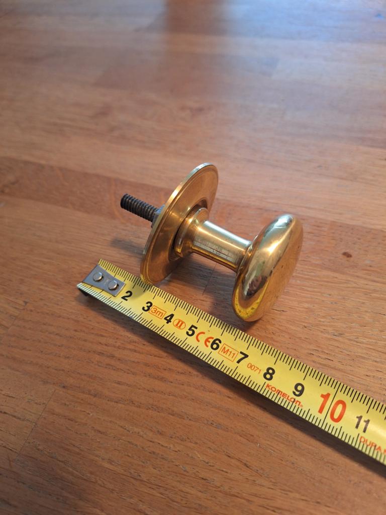 Vintage Messing Deurknop - Klassiek Design, Ophalen of Verzenden, Gebruikt, Koper of Messing, Klink of Kruk