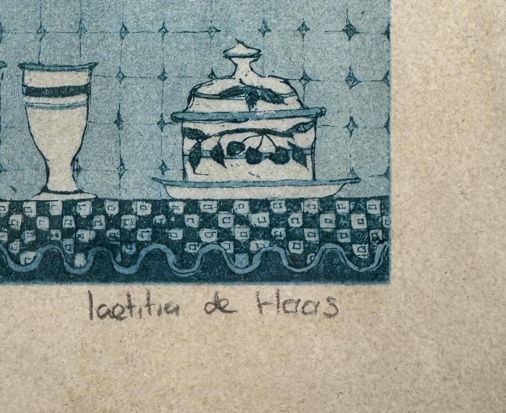 727. Kleurenets, Laetitia de Haas - interieur, eind 20e eeuw, Antiek en Kunst, Ophalen of Verzenden
