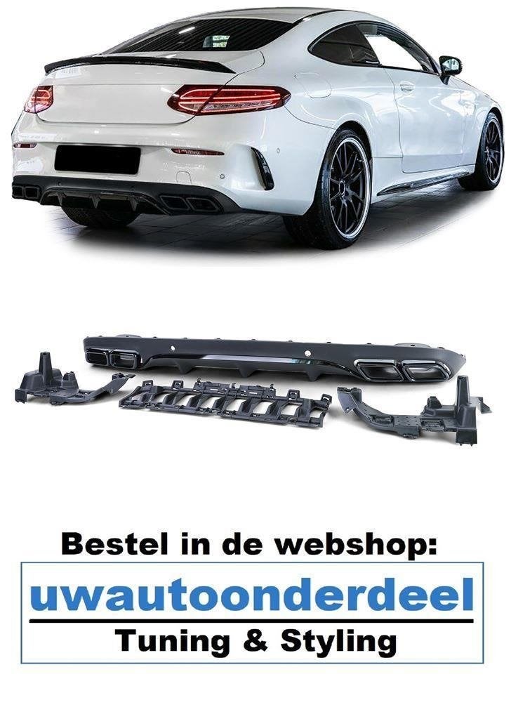 uitlaat zwart Geschikt Voor Mercedes C205 Coupe C63 AMG Look, Verzenden, Automotive Parts, A.parts@hotmail.nl, Trasmolenlaan 12 3447 GZ Woerden