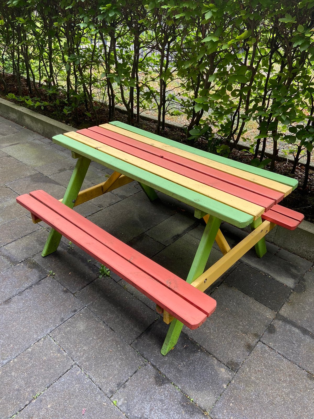Kleine picknick tafel, Tuin en Terras, Picknicktafels, Ophalen, Gebruikt, Hout, Kinderpicknicktafel