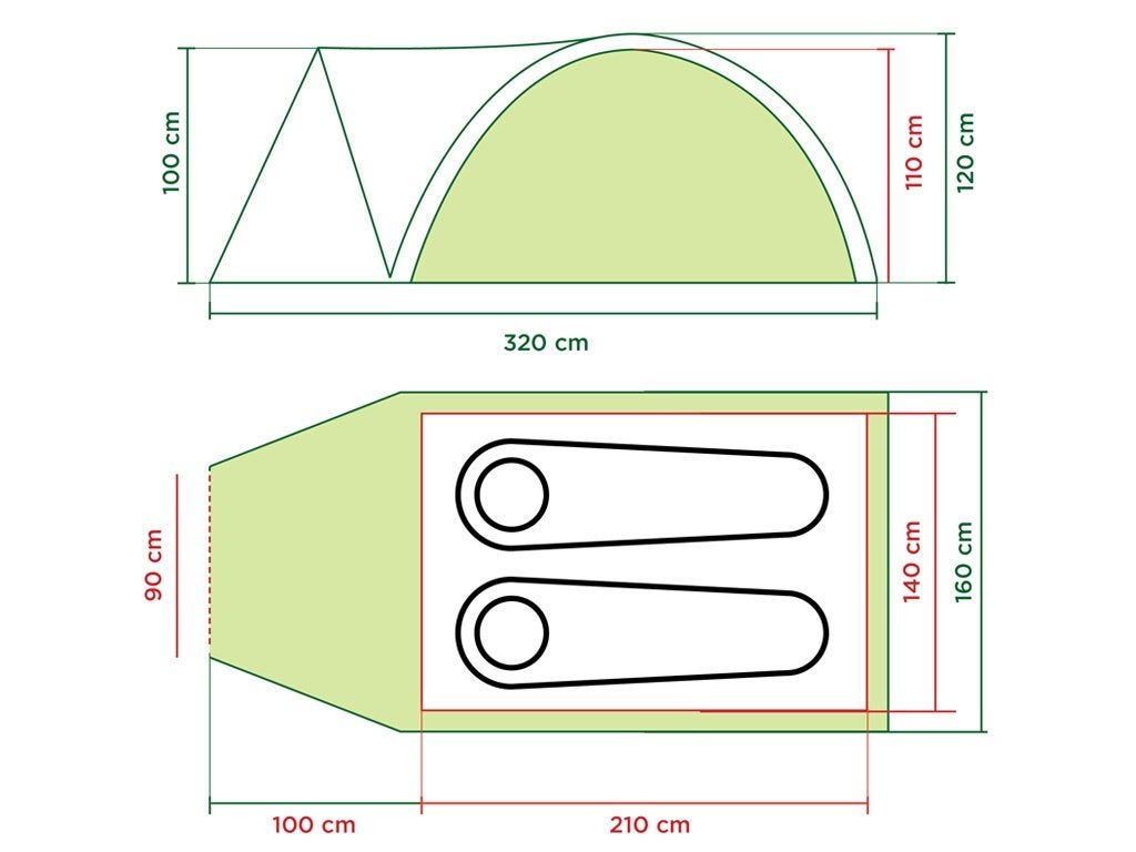 Coleman Darwin 2+ Festivalpakket voor 1 persoon Compleet, Caravans en Kamperen, Tenten, Coleman, Minervum Breda, Tot en met 2