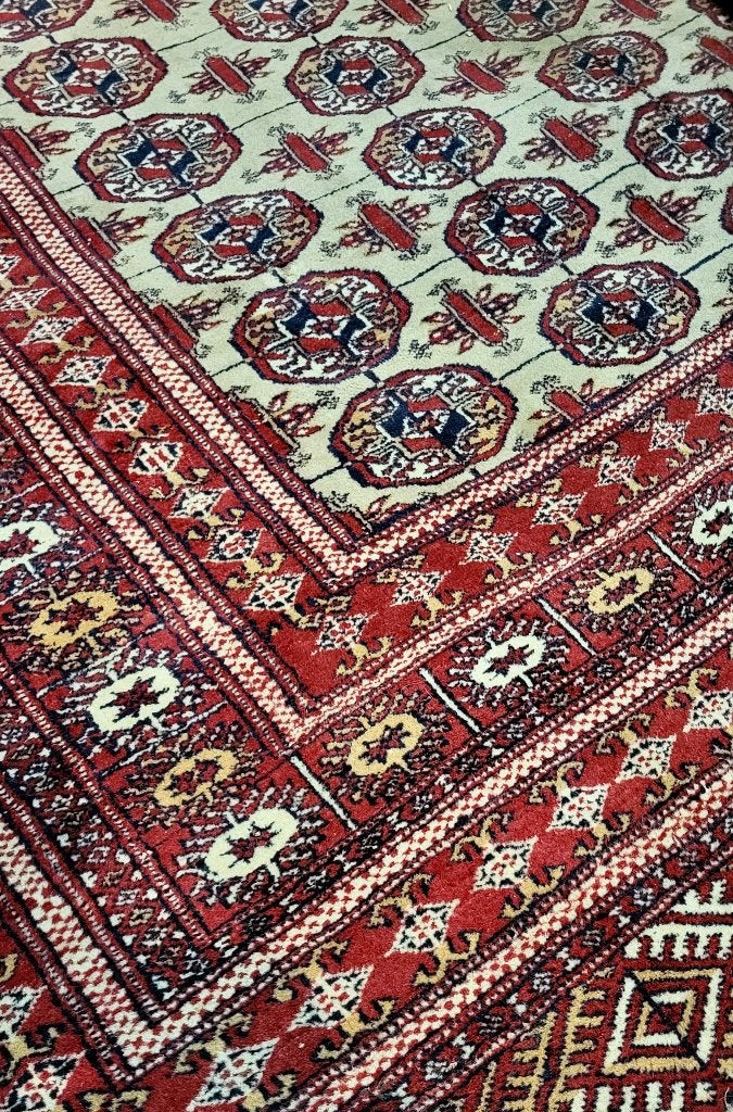 Grote jaren70 handwerk Perzische Buchara, Ophalen, 200 cm of meer, Zo goed als nieuw, 200 cm of meer