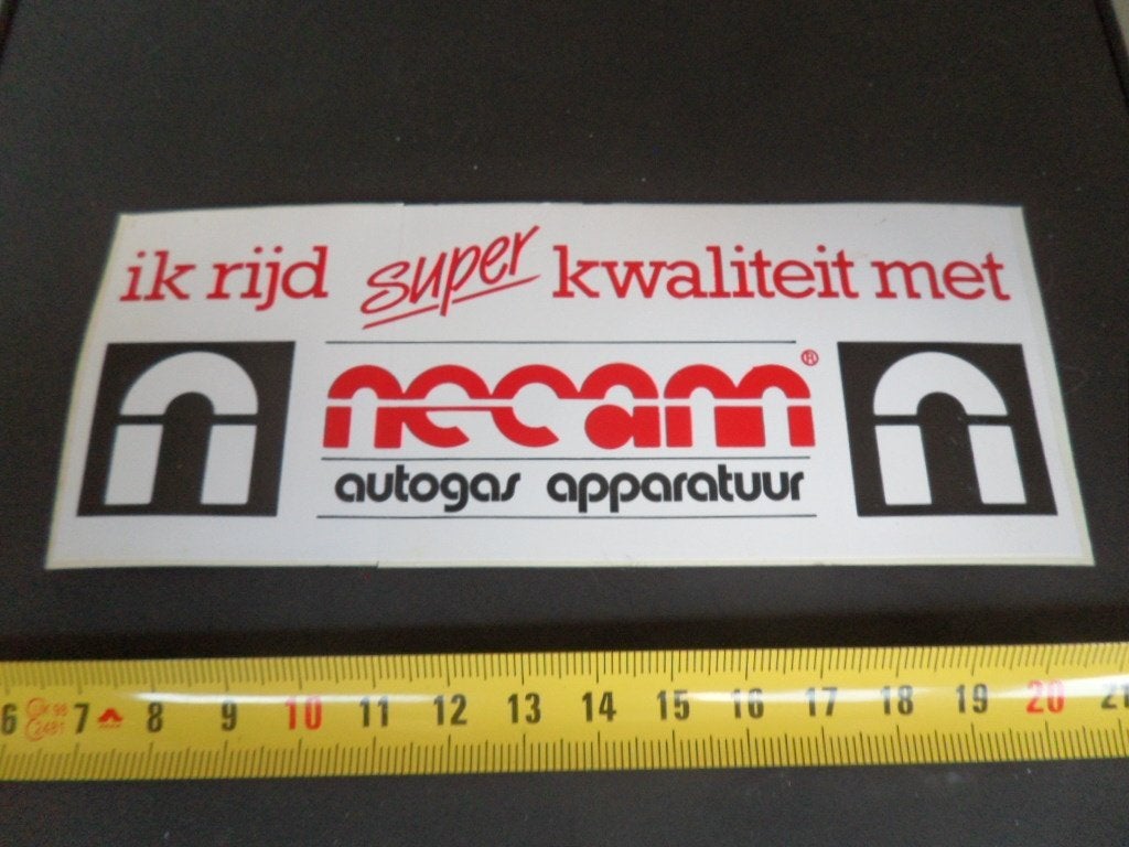 sticker ik rijd super kwaliteit NECAM autogas apparatuur, Ophalen of Verzenden, Zo goed als nieuw
