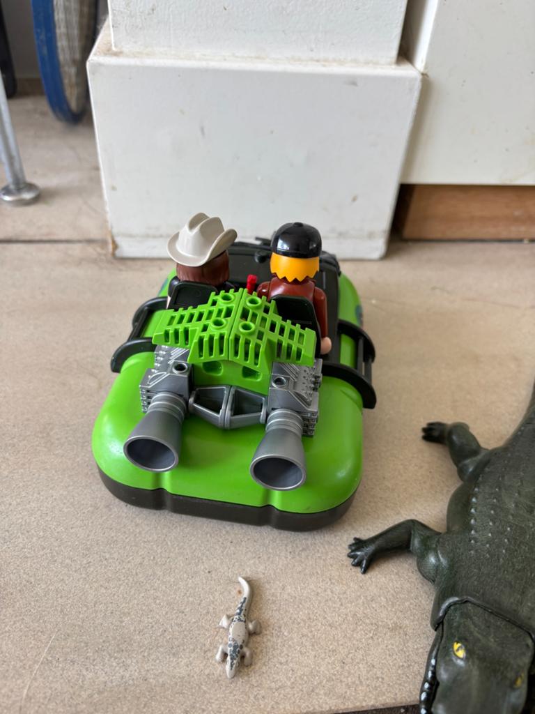 Playmobil 4446 Alligator met moerasboot en figuren, Ophalen of Verzenden, Gebruikt
