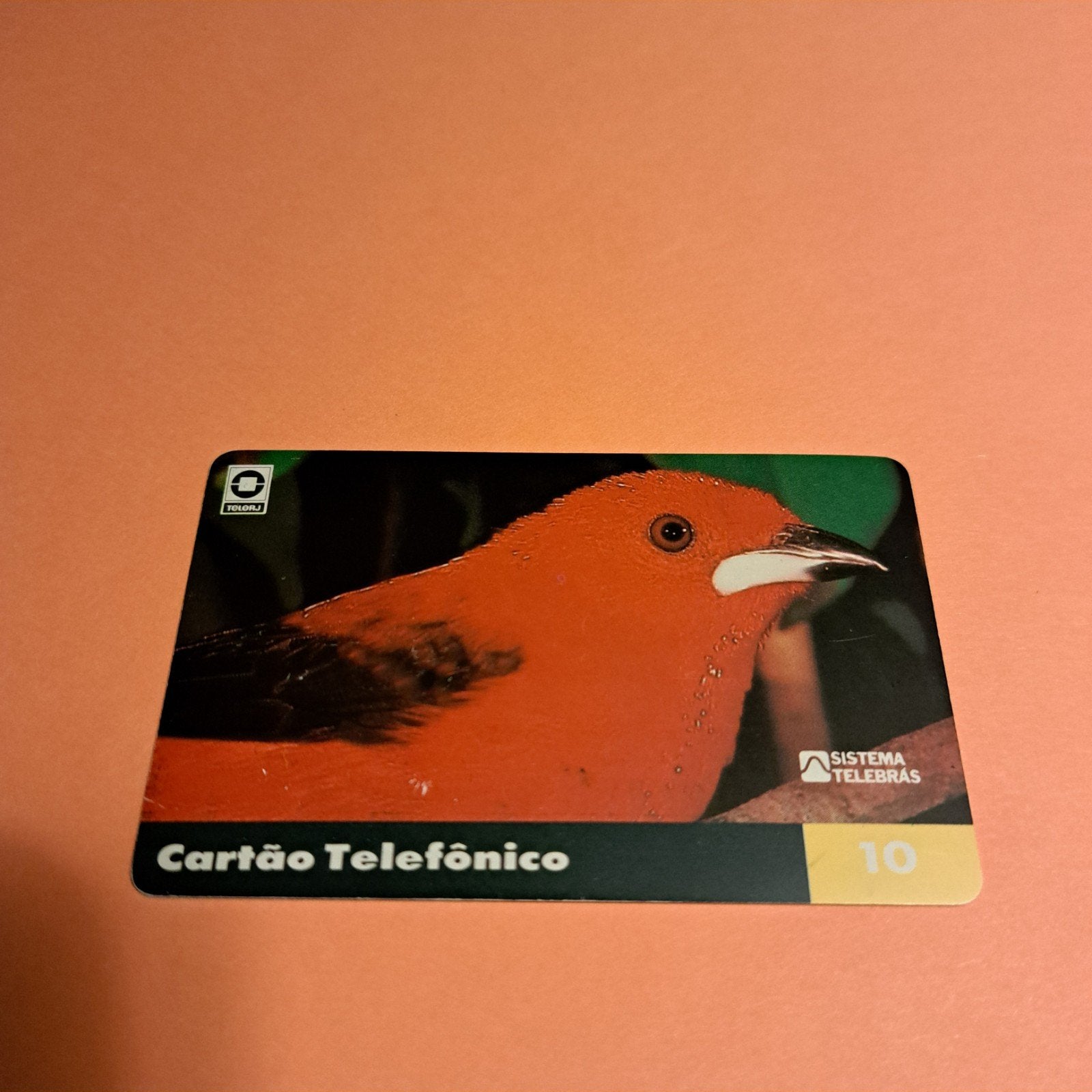 Vintage Braziliaanse Telefoonkaart - Rode Vogel, Ophalen of Verzenden, Buitenland
