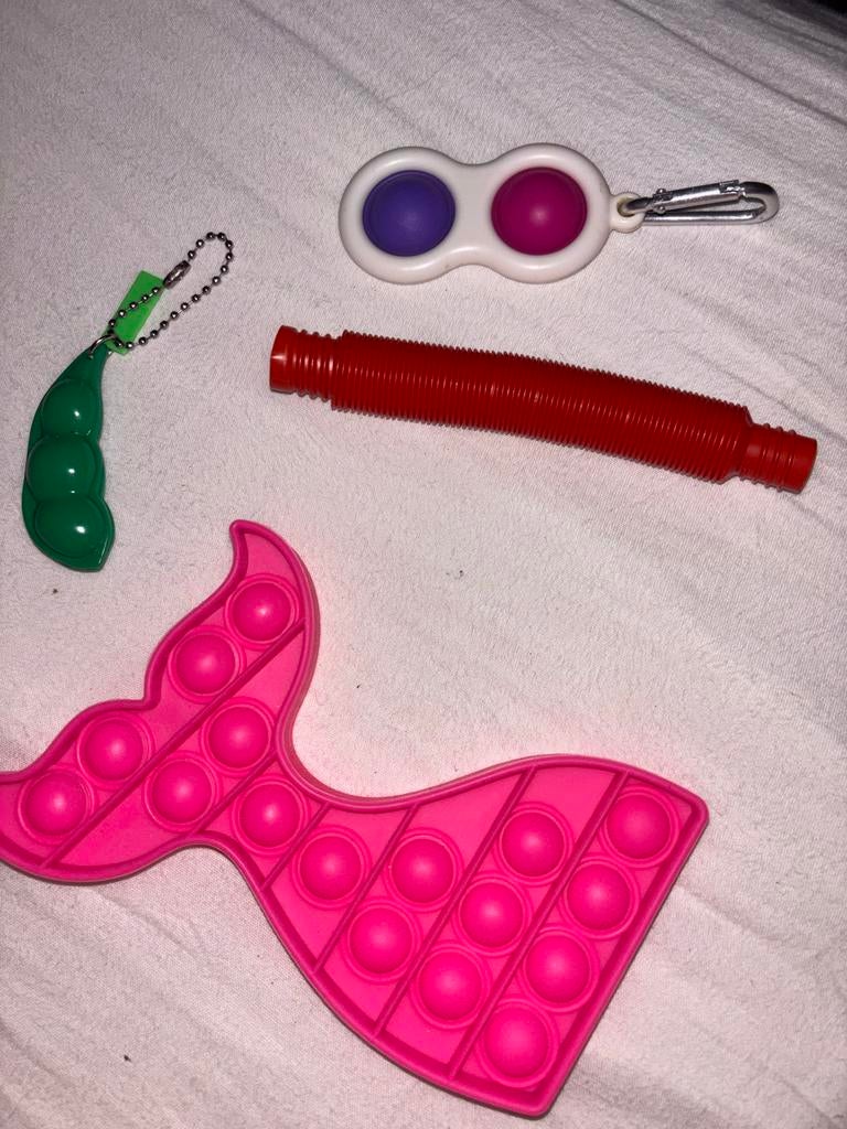 Fidget speelgoed set - Pop it, Simple Dimple, Pea Popper, Ophalen of Verzenden, Zo goed als nieuw, Jongen of Meisje