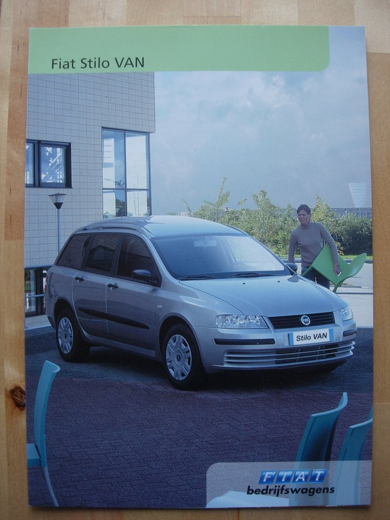 Fiat Stilo Van 2003 Brochure – Bedrijfswagen, Ophalen of Verzenden, Zo goed als nieuw, Overige merken, Fiat