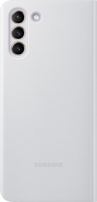 Samsung Galaxy S21 Plus Clear View Cover Light Grey, Overige modellen, Frontje of Cover, Ophalen of Verzenden, Zo goed als nieuw