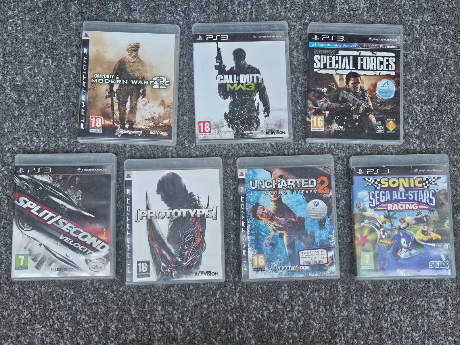 7 PS3 games: call of duty MW2, MW3, Uncharted, Sonic etc, Ophalen of Verzenden, Zo goed als nieuw, Avontuur en Actie