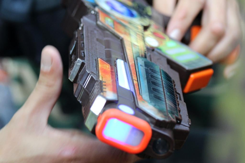 Lasergamegeweren / guns / materialen /  light strike TE KOOP, Ophalen, Gebruikt
