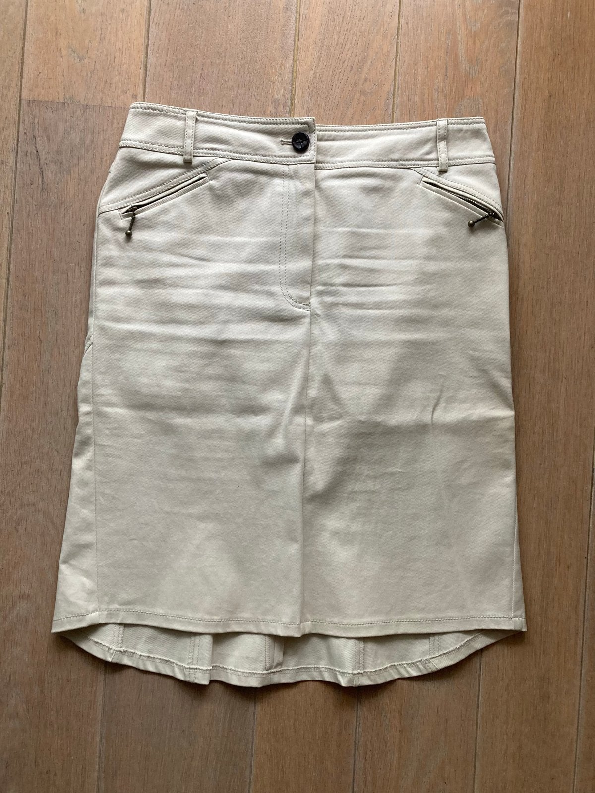 Pulls Rokje Maat 36 - Katoen/Elastane - Beige, Beige, Ophalen of Verzenden, Knielengte, Maat 36 (S)