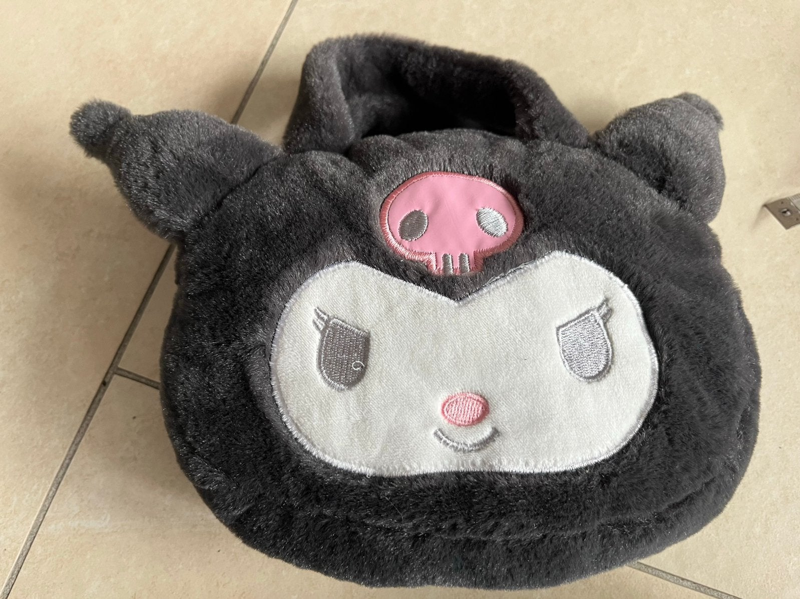 Kuromi hoofd pluchen handtasje, Ophalen of Verzenden, Zo goed als nieuw