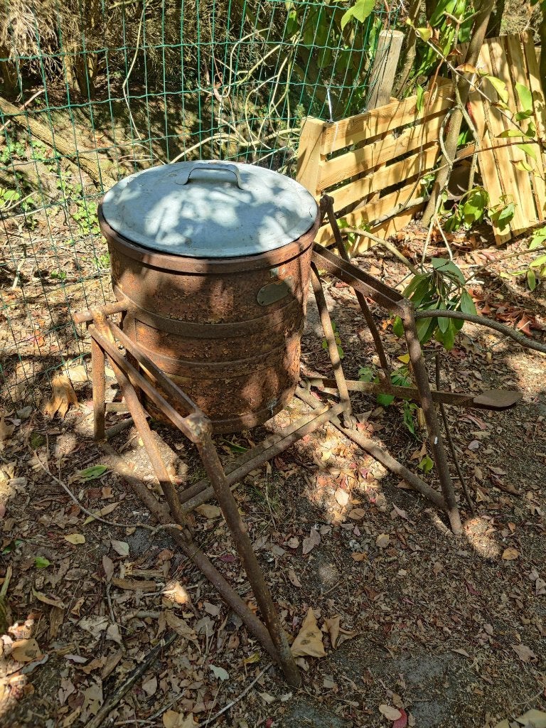 antiek tuin decoratie historisch gereedschap, Ophalen