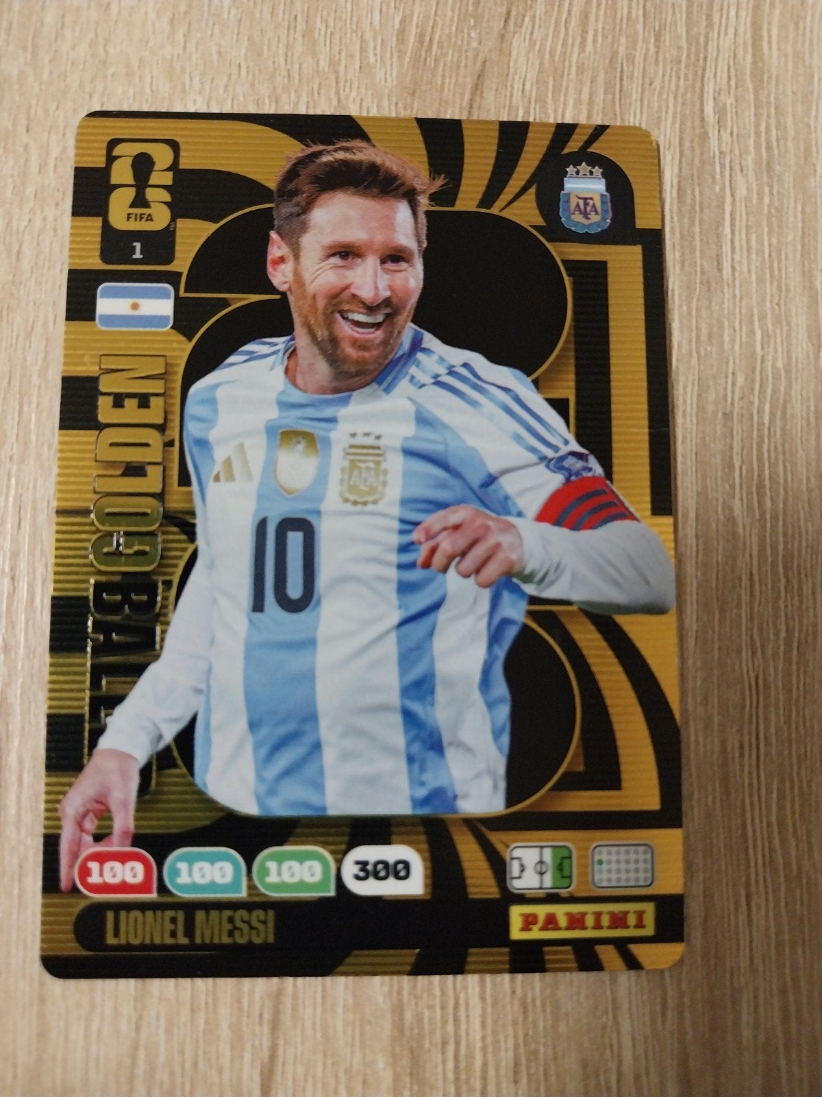 Lionel Messi Panini FIFA Golden Ball Spelerskaart, Ophalen of Verzenden