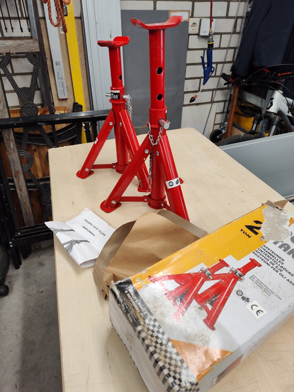 Assteunen 2 ton - Jack Stands, Ophalen of Verzenden, Nieuw