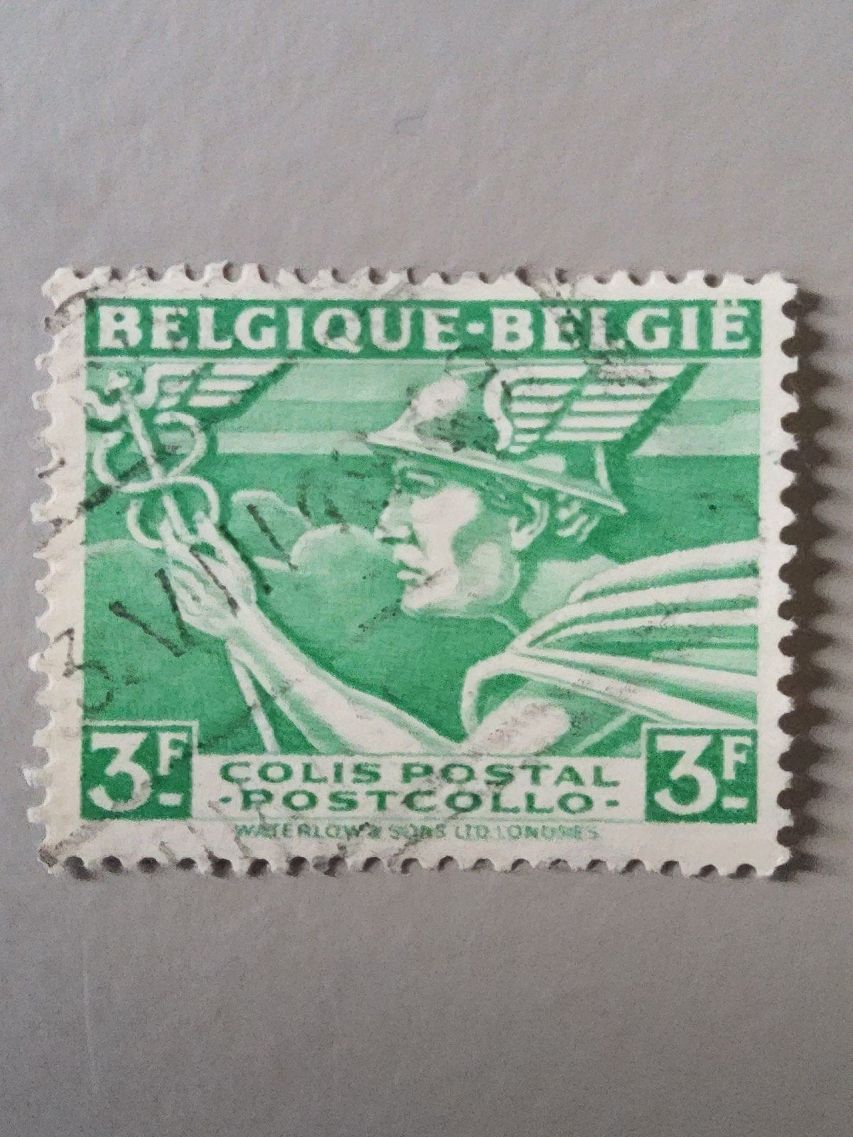 Belgische postzegel 3F Colis Postal - Mercurius, Met stempel, Verzenden, Frankeerzegel, Gestempeld