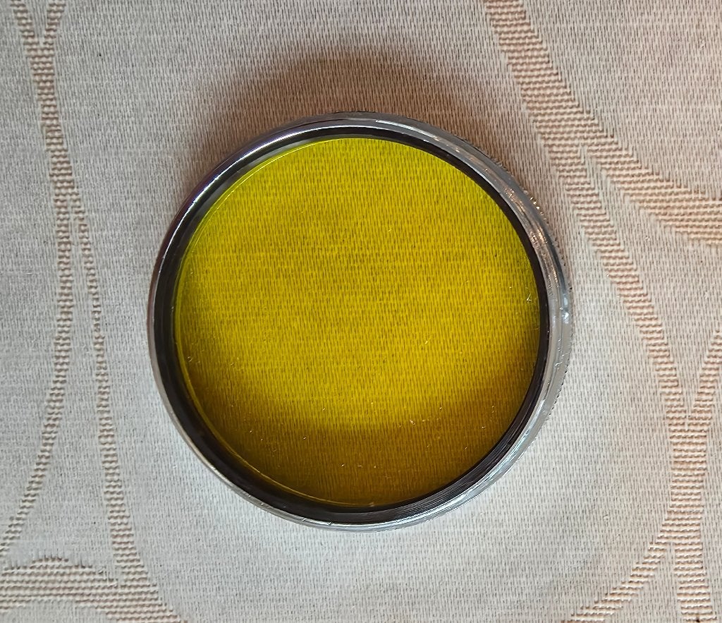 Pallas filter 48 mm x 0,75 3x - geel, Overige merken, Minder dan 50 mm, Inclusief opbergcase, Ophalen of Verzenden