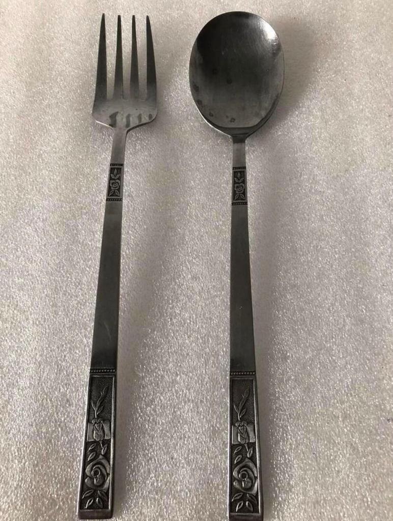 SERVEER / PASTA LEPEL X 2 - RVS, Ophalen of Verzenden, Zo goed als nieuw, Rvs of Chroom