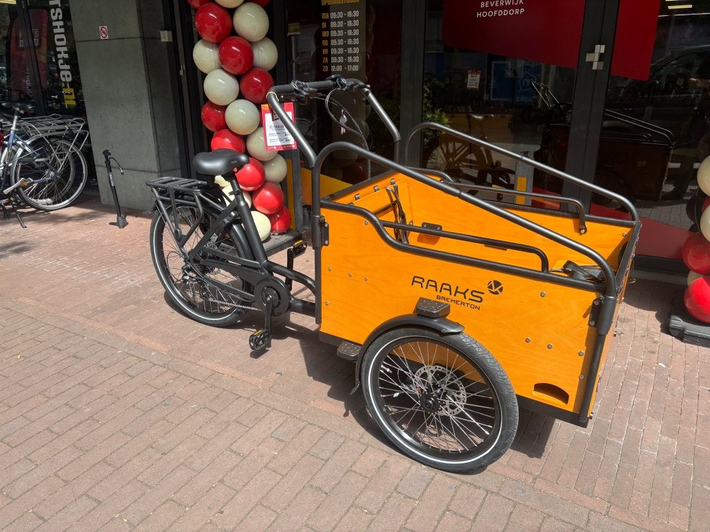 Fietshokje Raaks: Raaks Bremerton electrische bakfiets!!, 4 kinderen of meer, Huif, Niet ingevuld, Nieuw