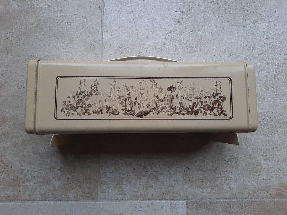 Brabantia vintage retro koektrommel ontbijtkoek trommel, Beige, Ophalen of Verzenden, Metaal, Brabantia