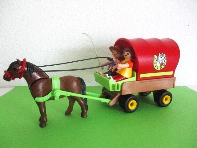 playmobil country ponywagen/huifkar 5228, Complete set, Voertuig, Ophalen of Verzenden, Zo goed als nieuw