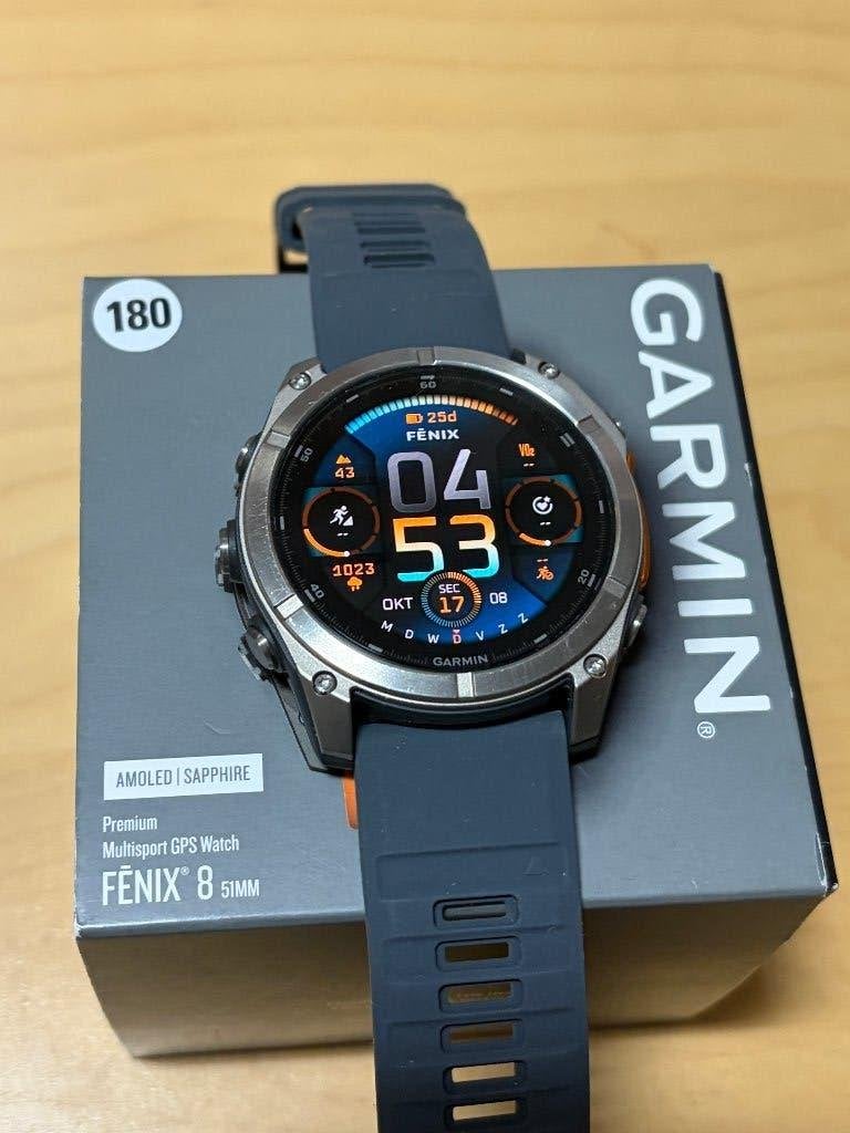 Garmin Fenix 8 51 mm saffierglas amoled(ons Demomodel)