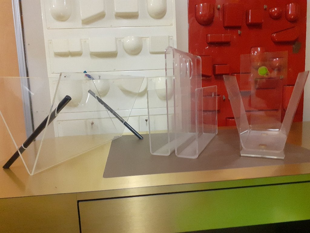 plexi design jaren 70 retro lektuur houder diverse, Gebruikt, Lectuurbak, ?, Kunststof