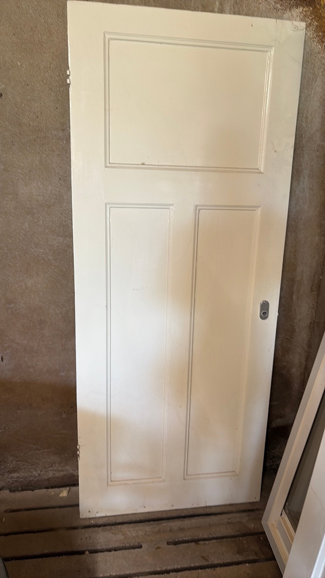 Crèmekleurige paneeldeur, Ophalen, Gebruikt, 80 tot 100 cm, Binnendeur