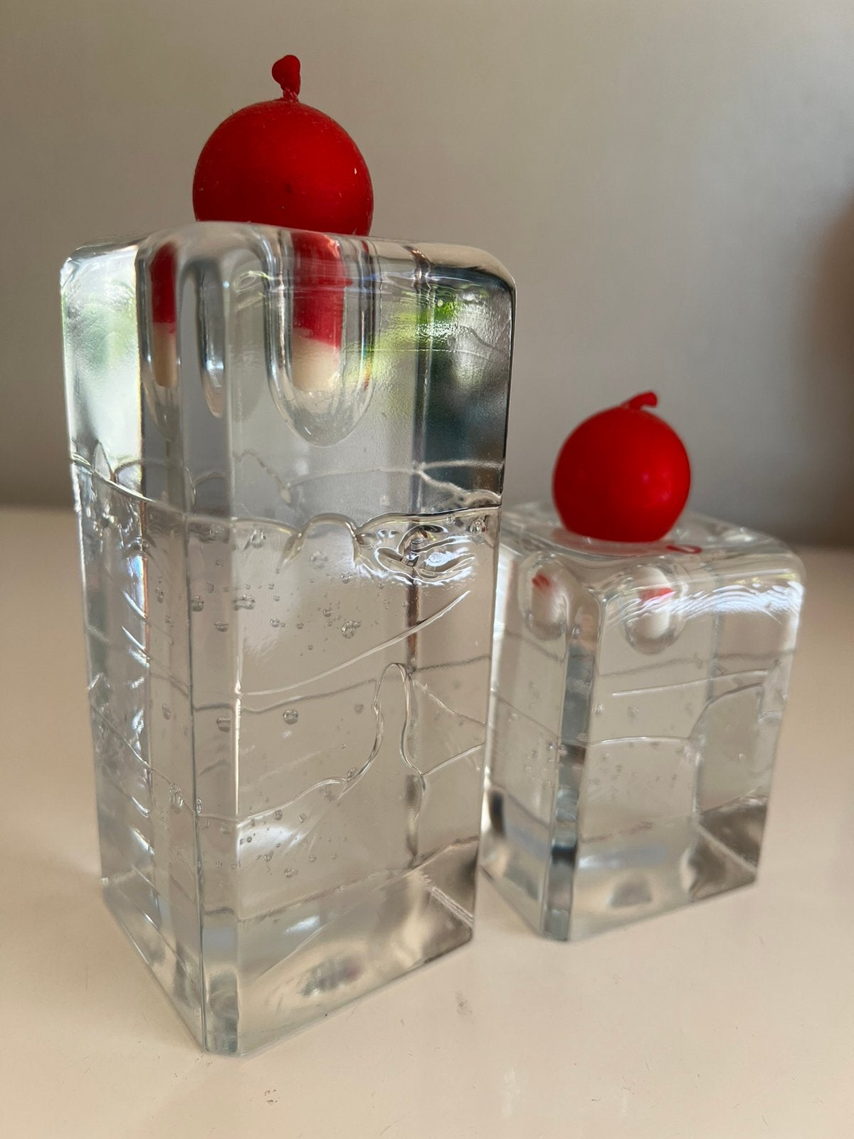 2 Iittala Arkipelago Ice Glas Kandelaars Timo Sarpaneva, Ophalen of Verzenden, Kandelaar, Iittala, Glas