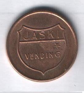 penning jaski vending (automatenpenning) brons, Verzenden, Brons