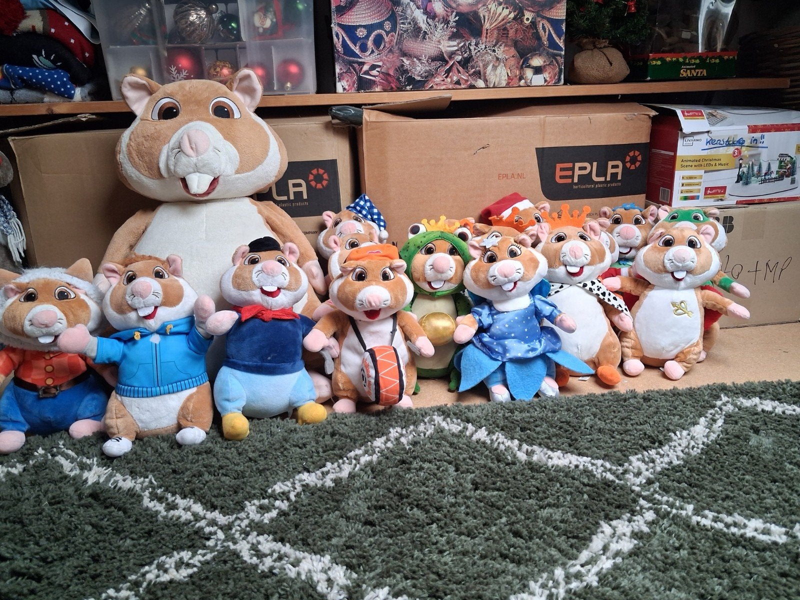 Grote collectie Hamsters XL en klein - Diverse uitvoeringen, Ophalen, Hamster, Zo goed als nieuw, Middelgroot (20 tot 80 cm)