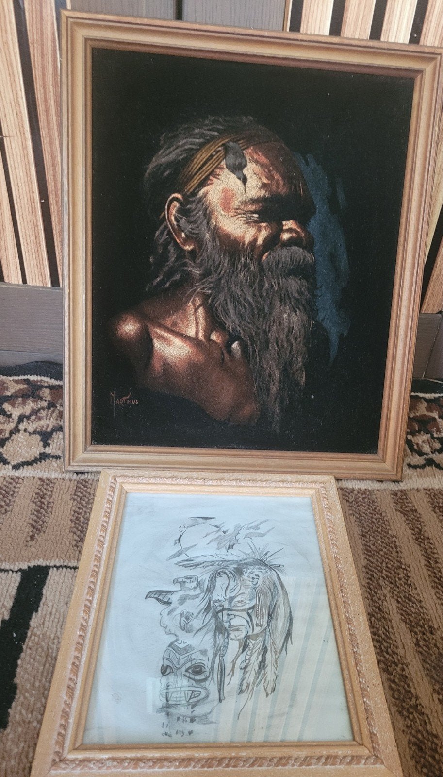 Olieverfschilderij 'De Baardman' gesigneerd Martinus, Antiek en Kunst, Ophalen of Verzenden