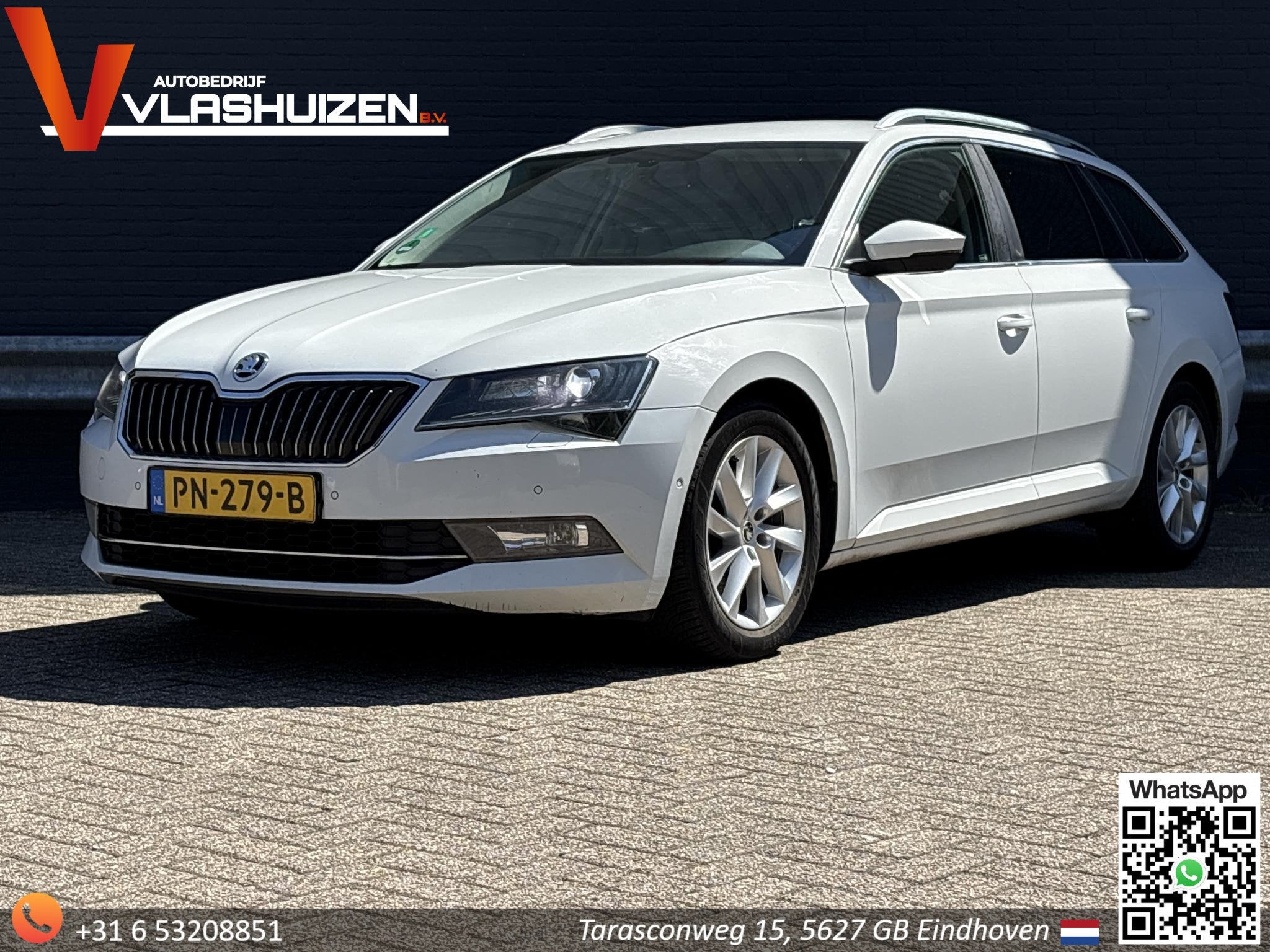 Skoda Superb Combi 1.6 TDI Style Business | Climate | Cruise, Auto's, Stof, Gebruikt, 4 cilinders, Wit