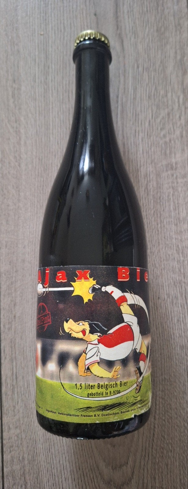 Ajax Bier 1,5 liter grote oude bierfles, Verzamelen, Ophalen of Verzenden, Nieuw, Ajax, Overige typen