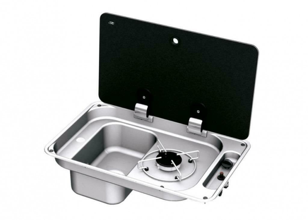 CAN Fl 1324 Kookplaat met 1 brander en gootsteen, Caravans en Kamperen, Camper-accessoires, Ophalen of Verzenden, Nieuw